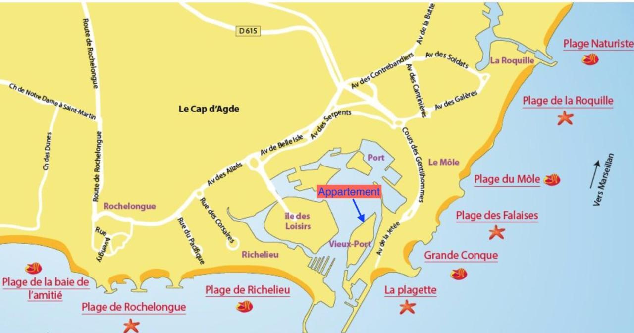 La Brigantine 607, T2 Vue Mer, Piscine, Tennis Agde Exterior photo